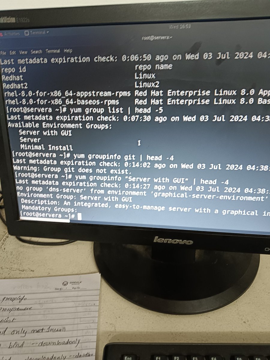 seodalmi17__'s tweet image. Just completed Day 5 of my #75HardChallenge! Successfully installed packages using yum commands. Feeling accomplished and ready for the next challenge!
#TechJourney #LinuxLearning