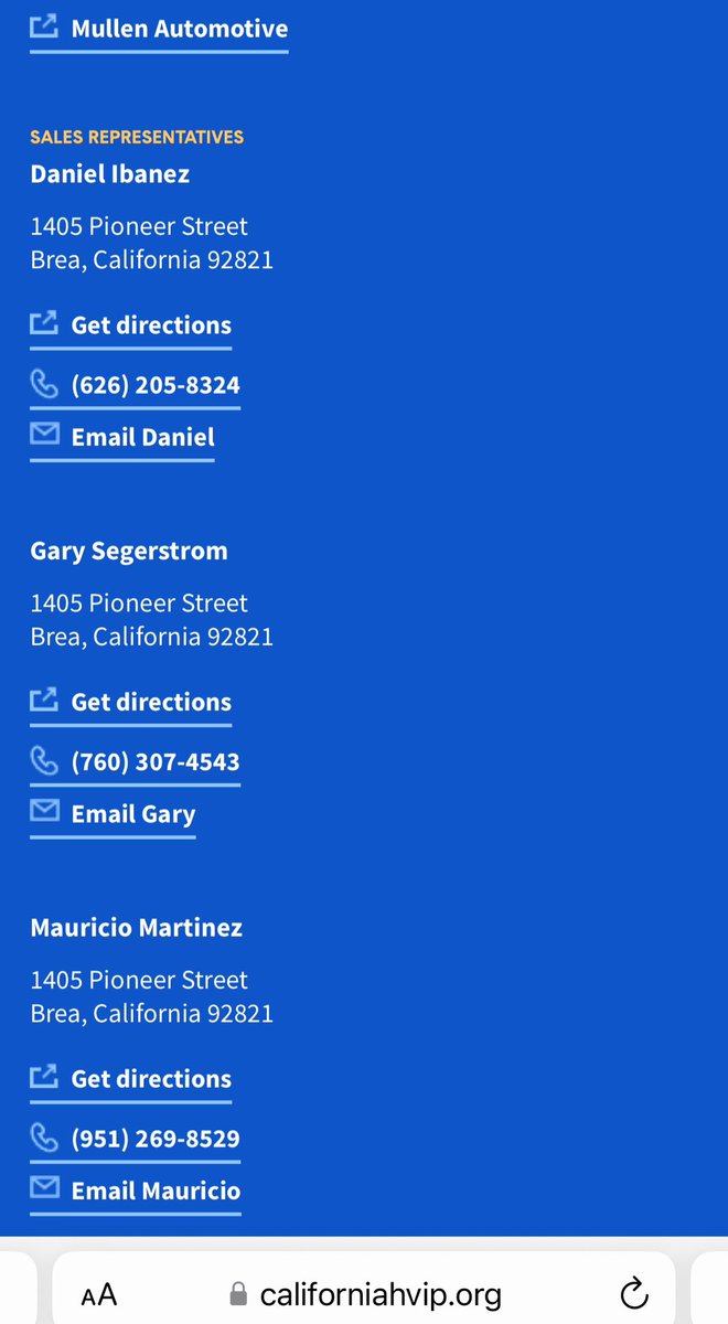 FinancialErnie's tweet image. $muln #mullen #muln 
Details are key 🔑 
All three sales reps listed on the HVIP website for @Mullen_USA all have Mullen Auto Sales email addresses. 
Looking forward to an update on sales coming out of that location @DavidMichery
