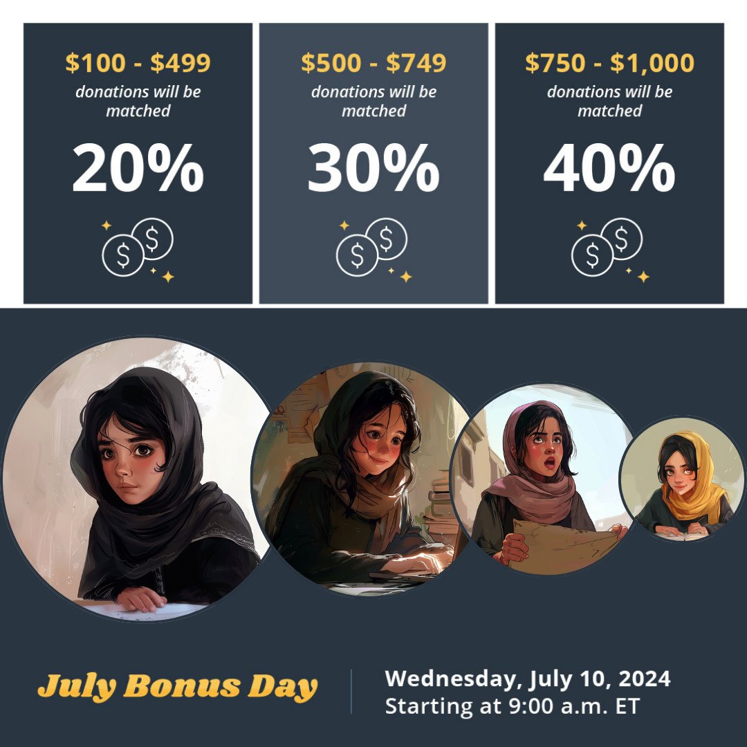 SaharEducation's tweet photo. 2 hours remain to make your contribution go even further through @GlobalGiving!
You can be a part of the SAHAR Ripple Effect. One small act has an everlasting impact.
Give now! > https://t.co/PS5GHXvrNK
#1000DaysOutOfSchool #BreadWorkFreedom #LetGirlsLearn #EndGenderApartheid https://t.co/wavqomV3Xm
