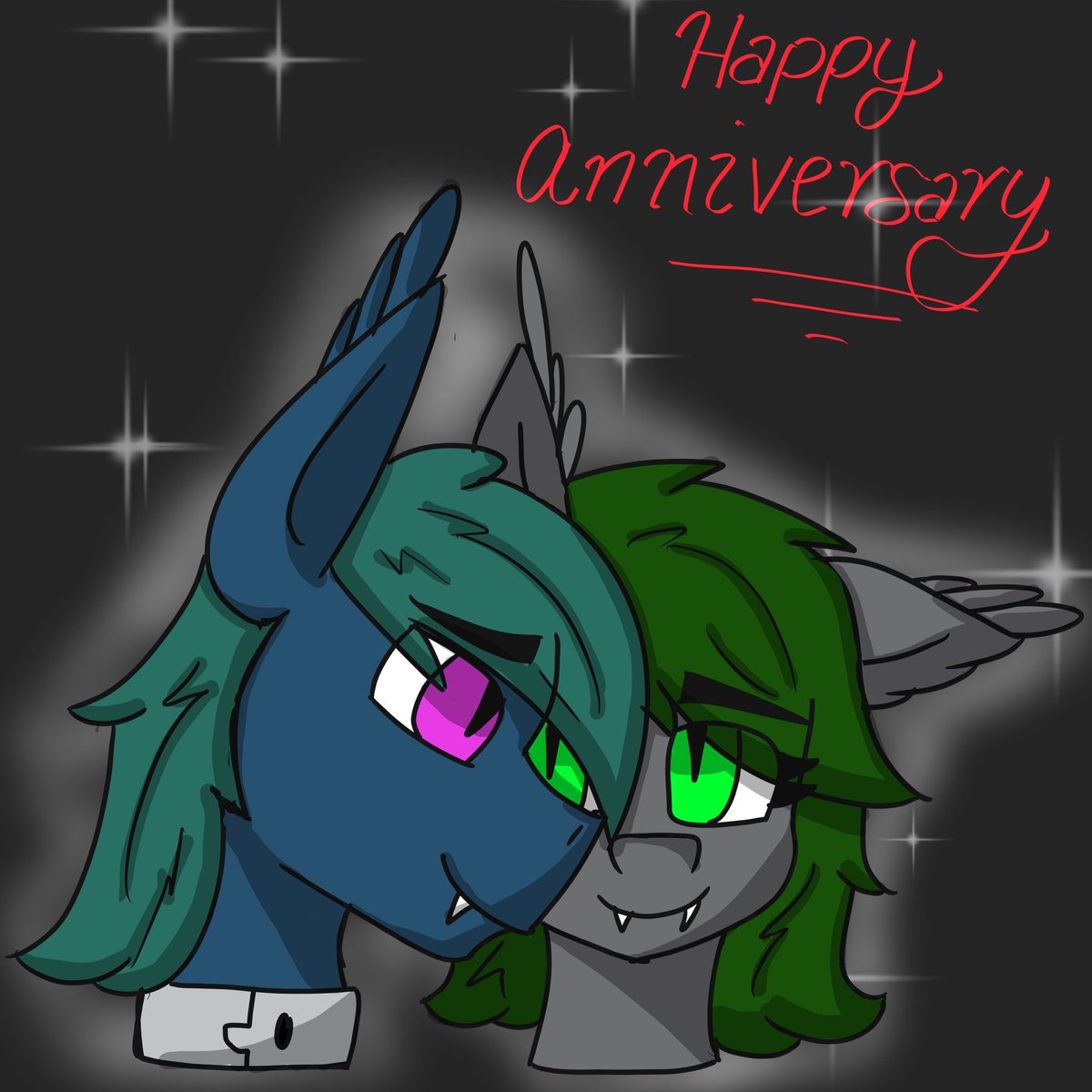 BabBat91's tweet photo. Still and Timelapse of my 4 year anniversary pic for me and my hubby’s ocs
#mlpoc #mrsdooggle #marcusartshop #anniversary  #timelapse https://t.co/dN7VdWLgrj