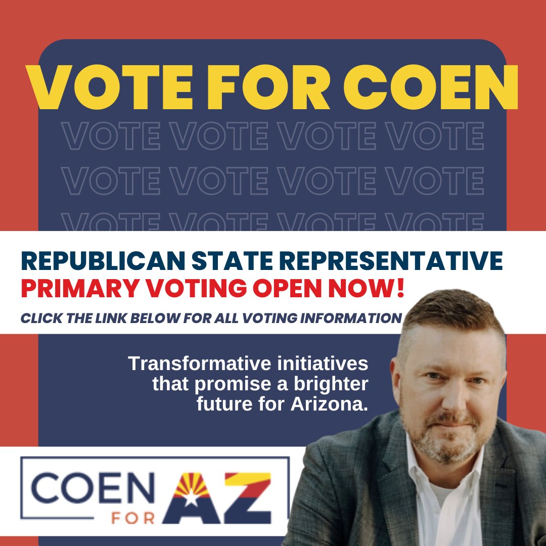 CoenforAZ's tweet photo. Click here for all of your voting questions - https://t.co/FQd0BGrhkk
GET OUT THERE AND VOTE! https://t.co/W2WGtIynpO