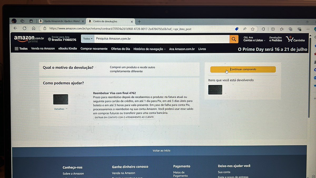 arcanjoac's tweet photo. Será que existe algum ser vivo que trabalhe na @amazonbrasil ? Comprei um teclado Bluetooth pra tablet, recebi uma Lanterna Tática Militar no lugar, mas não consigo devolver porque não aparece a opção de modo de envio. Nenhum canal automático da Amazon consegue resolver. https://t.co/OjjpkSbWmr