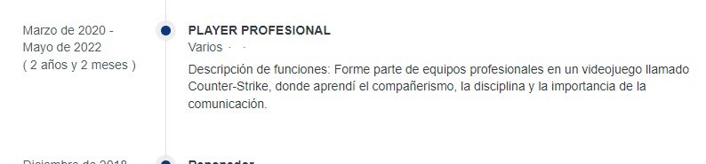 jajajajajaja como van a poner esto en su cv los amo