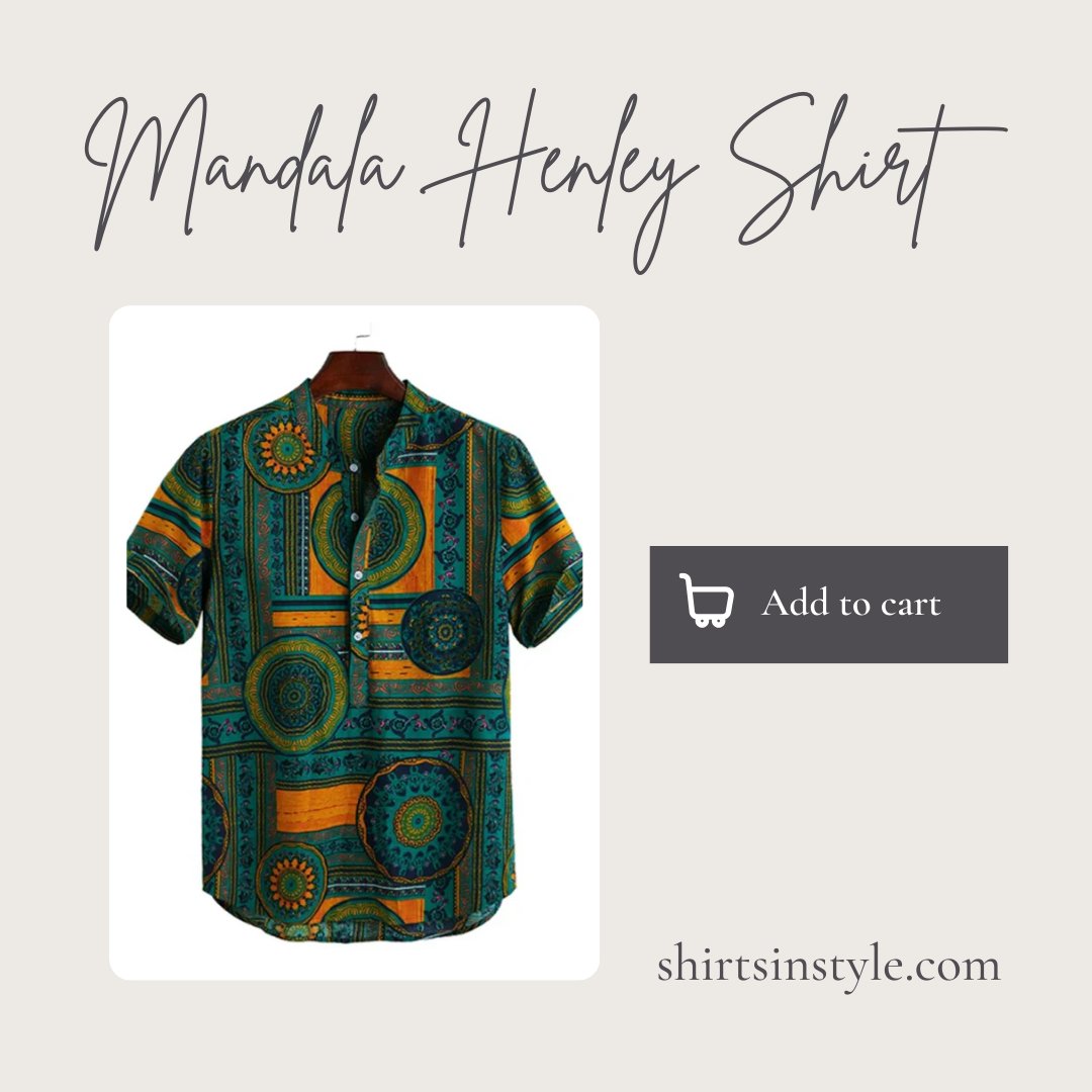 shirtsinstyle's tweet image. Elevate your casual wardrobe with our Mandala Henley Shirt! 🌸✨ Perfect for any laid-back occasion, this stylish shirt features a unique mandala design and a classic Henley neckline. 
Shop Now: shirtsinstyle.com/products/manda…
#shirtsinstyle #henleyshirt #mandaladesign