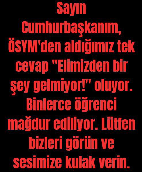 ZeynepAkn56's tweet photo. @BayramAliErsoy @asikkutlu_emin Anayasanın 74. Maddesi gereğince tanınan dilekçe hakkımız süre ile kısıtlanamaz. Dilekçelerimizi kabul edin .kpss lisans başvurumuzun iptalini istiyoruz. @BayramAliErsoy @RTErdogan @hasandogan @hicalis @_cevdetyilmaz @sibelsuicmez @ilyastopsakal
#osymbaskanistifa https://t.co/2xbp5Enu8h