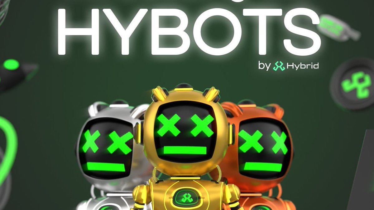Dostlar size Hybrid HYBOTS NFT koleksiyonu için 5 adet OG WL ayarladık🔥

✅ <a href="/CoinHuntersTR/">CoinHunters</a> ve <a href="/BuildOnHybrid/">Hybrid</a> Takip
✅ Like💛&amp;RT
✅ Yoruma 2 arkadaşını Etiketle

HYBOTS NFT 'leri toplam 5555 adet olacak ve 12 Temmuz'da Magic Eden Launchpad'den mintleyeceğiz. NFT sahipleri Hybrid