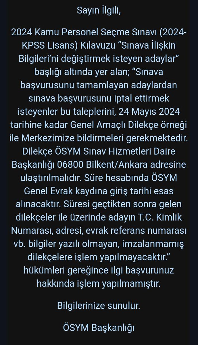 ZeynepAkn56's tweet photo. @BayramAliErsoy @asikkutlu_emin Anayasanın 74. Maddesi gereğince tanınan dilekçe hakkımız süre ile kısıtlanamaz. Dilekçelerimizi kabul edin .kpss lisans başvurumuzun iptalini istiyoruz. @BayramAliErsoy @RTErdogan @hasandogan @hicalis @_cevdetyilmaz @sibelsuicmez @ilyastopsakal
#osymbaskanistifa https://t.co/L7rhkaFO0h