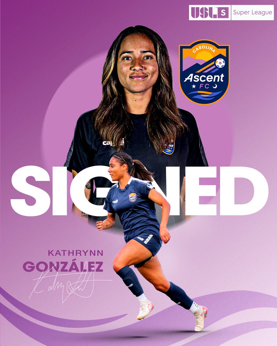 carolinaascent's tweet image. From the 2024 CONCACAF W Gold Cup to the Carolinas! Welcome to the climb, @kathrynngonz! 🇩🇴
 
NEWS: Dominican Republic International Midfielder, Kathrynn González, Signs with Carolina Ascent FC

Link below to read the full announcement. 
📰: bit.ly/4eHT05z