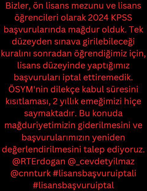 zeliha6758's tweet photo. @BayramAliErsoy @asikkutlu_emin DİLEKÇE HAKKIMIZI KISITLAMAYIN Sesimizi duyun lütfen @BayramAliErsoy @RTErdogan @hasandogan @hicalis @_cevdetyilmaz @sibelsuicmez @ilyastopsakal @OSYMbaskanligi
#osymbaskanistifa https://t.co/pos61tIjYe