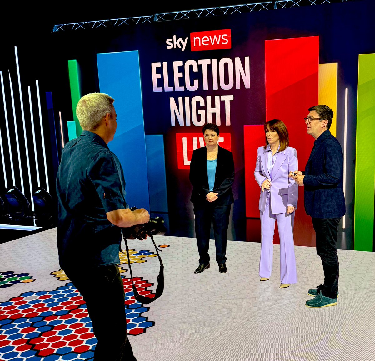 Who doesn’t enjoy a sneaky peek behind the scenes as the team prepares for tomorrow night’s show…

Join us from 9pm <a href="/SkyNews/">Sky News</a> 

#GeneralElection