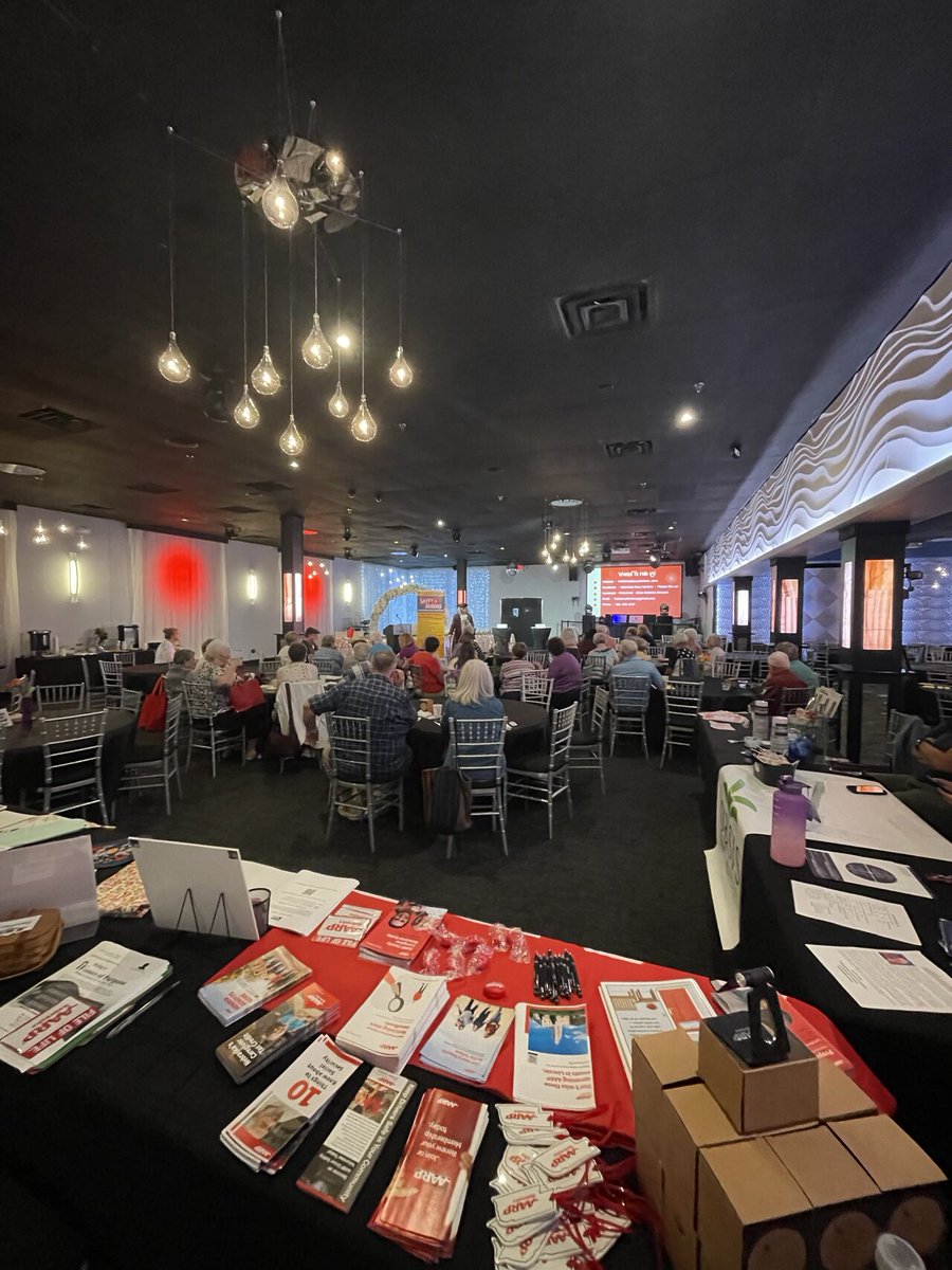 AARPNE's tweet photo. .@AARPNE's Jina Ragland joined panelists Wendy Rich, #CommonThreads, &amp; JoAnne Lamb, #EmpoweringLivesNOW, at the #NebraskaSavvySeniors Empowerment Seminar to discuss "Finding Your Purpose in Retirement." Thank you to founder Alicia Chrastil for MC'ing this EXCELLENT event! 👏👏👏 https://t.co/BjO9SG33Xn