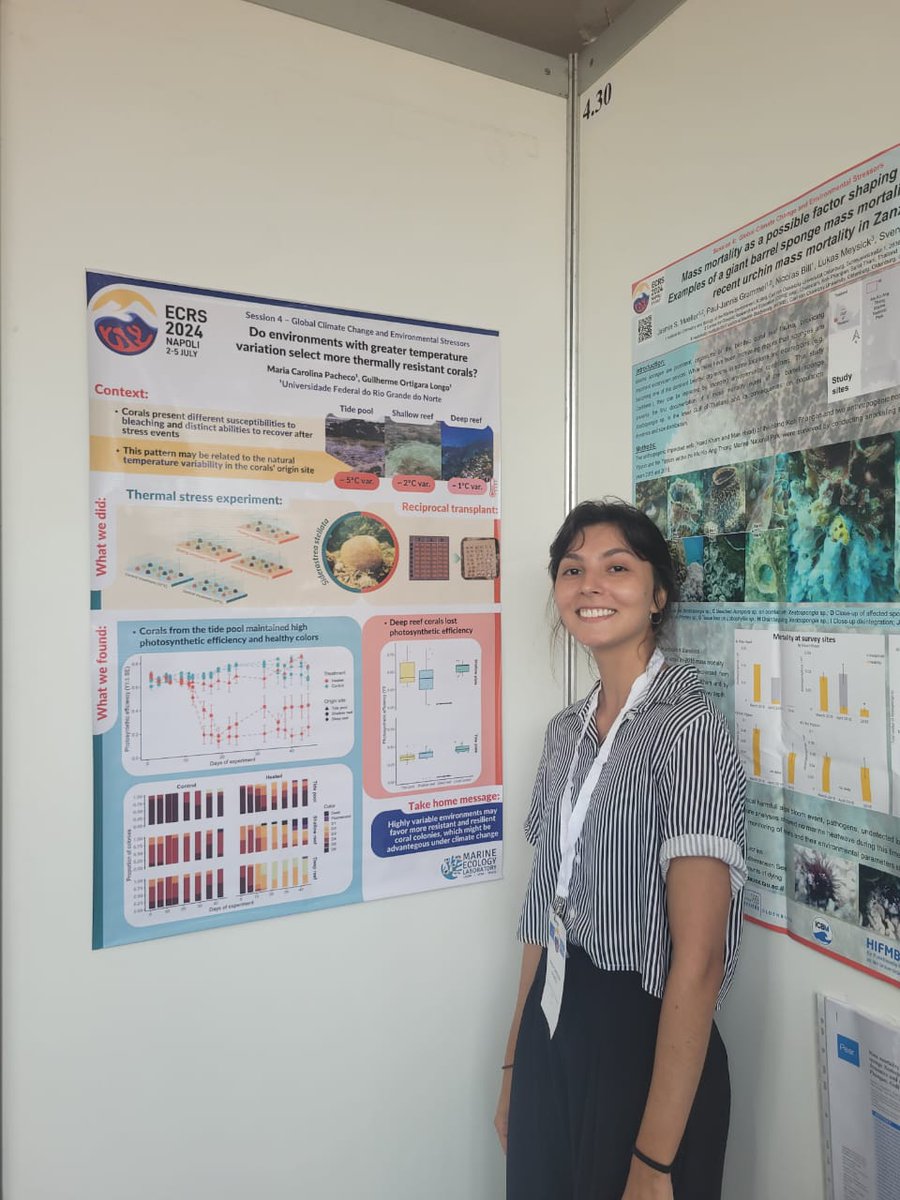 Marine Ecology Lab UFRN | Brazil (@marineecobr) on Twitter photo Our star Carol Pacheco is in Italy 🇮🇹 🤌 for the <a href="/Ecrs2024/">ECRS 2024</a> showing her work as a PhD student <a href="/PPGECOUFRN/">Pós Graduação em Ecologia - UFRN</a> 🇧🇷💪 If you are at #ECRS2024 go find her to know more about how corals deal with a 5°C temperature fluctuation in Brazil! 🔥😲 Have fun, Carol! 🙌😊 Our star Carol Pacheco is in Italy 🇮🇹 🤌 for the <a href="/Ecrs2024/">ECRS 2024</a> showing her work as a PhD student <a href="/PPGECOUFRN/">Pós Graduação em Ecologia - UFRN</a> 🇧🇷💪 If you are at #ECRS2024 go find her to know more about how corals deal with a 5°C temperature fluctuation in Brazil! 🔥😲 Have fun, Carol! 🙌😊