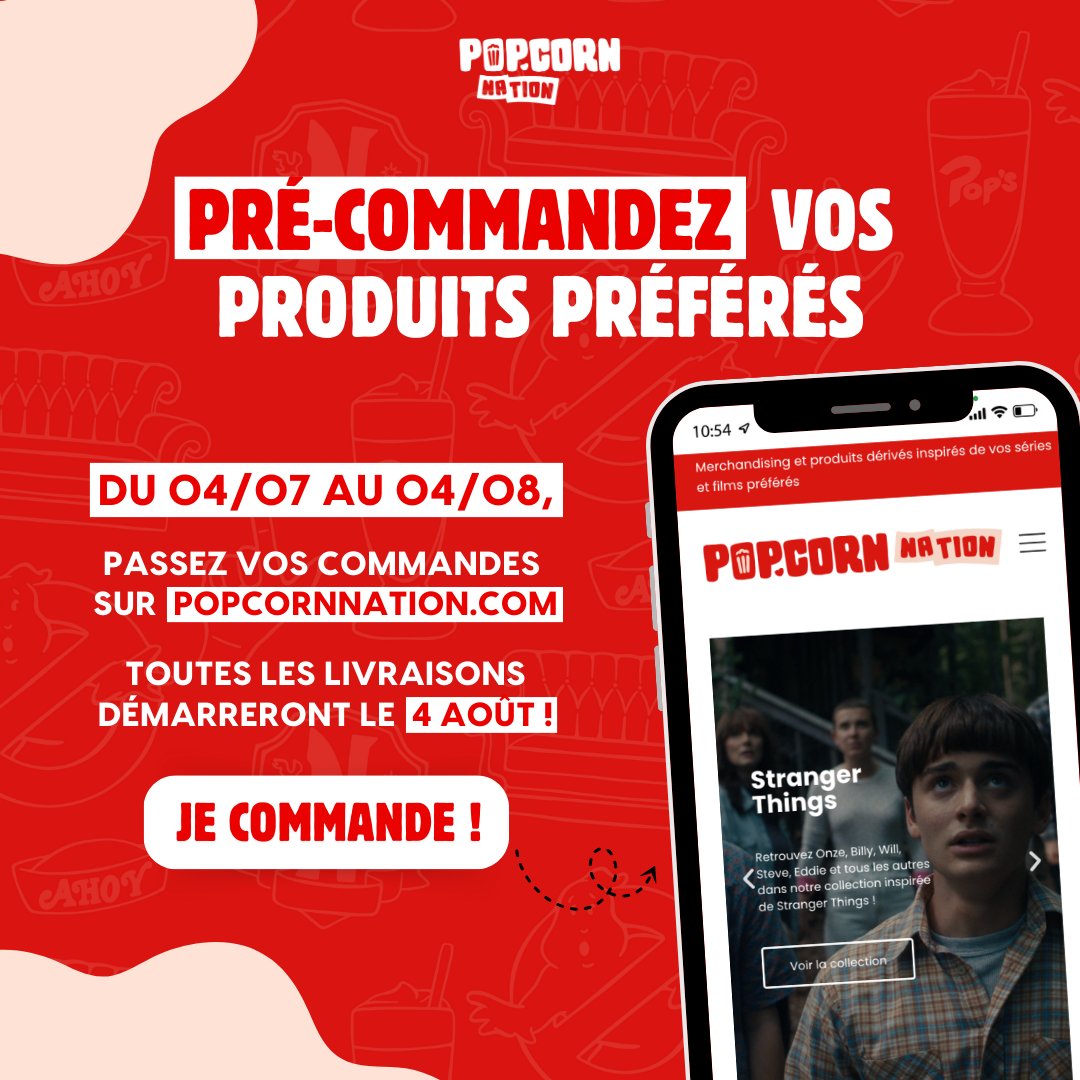 peoplecons's tweet photo. People Convention présente @pop_corn_nation 🍿

Le nouvel eshop de merchandising et produits dérivés de vos films et séries préférés ! ⭐️
Découvrez nos collections de vêtements, accessoires et objets collectors inspirés des icônes du grand et du petit écran 🎬

PopCorn Nation, c’est aussi la première plateforme française de revente d’autographes certifiés ! De Millie Bobby Brown à Ian Somerhalder, en passant par Cole Sprouse et Ed Westwick, retrouvez dès maintenant les autographes signés et datés de vos acteur.trices préférés ! Mais ce n'est pas tout, retrouvez de nombreux produits collectors que vous ne trouverez nulle part ailleurs 😍

Les pré-commandes ouvrent demain à 18H30, alors soyez prêts 🍿
C'est par ici ➡️ https://t.co/krkix2iOrU