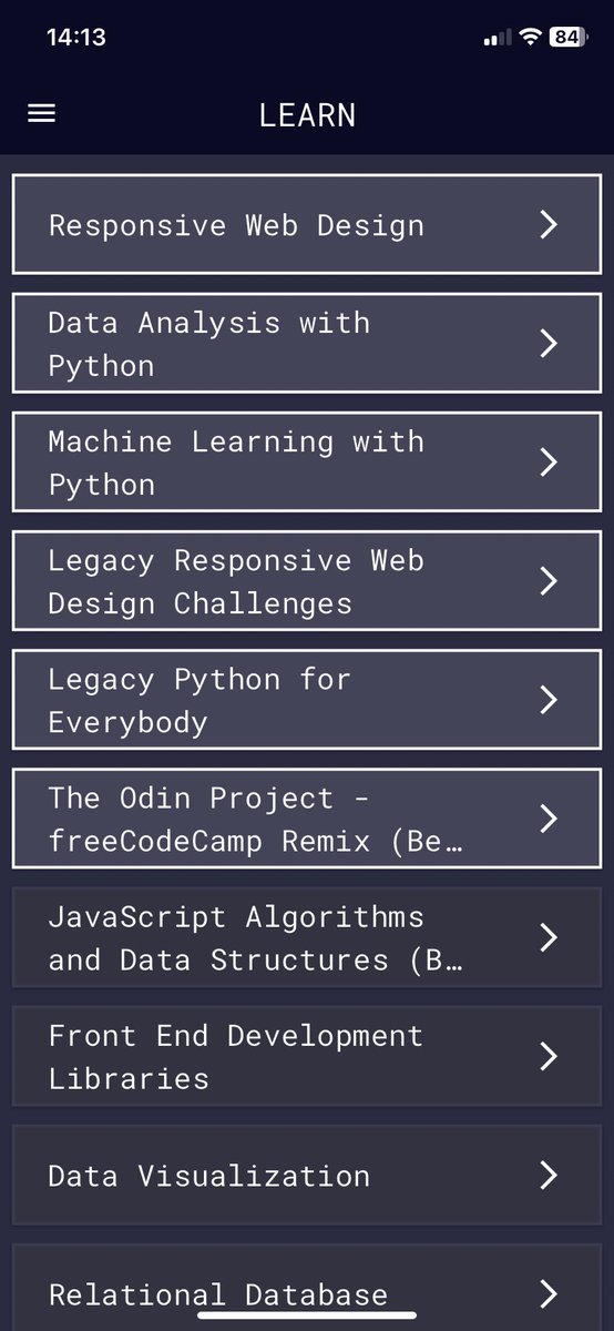 MagicallyC91's tweet image. #CodingJourney #FrontEnd 
To show a small bit of what you do with @freeCodeCamp (reminder I’m touching up and doing their added/updated tutorials) I figured I’d share some SS. You can do this via their app on your phone too!! And YES the certificates are FREE!!