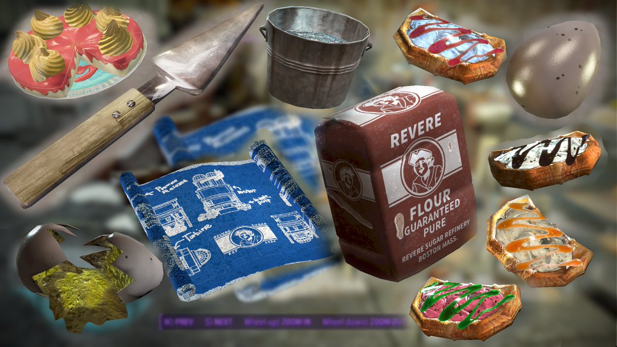 CamelSpyd3r's tweet photo. finally finished my sweets mod, really happy with how 'Pastries of the Commonwealth' has turned out
#fallout4 #falloutmod #blender3d #blender https://t.co/e2h8GOjPdS