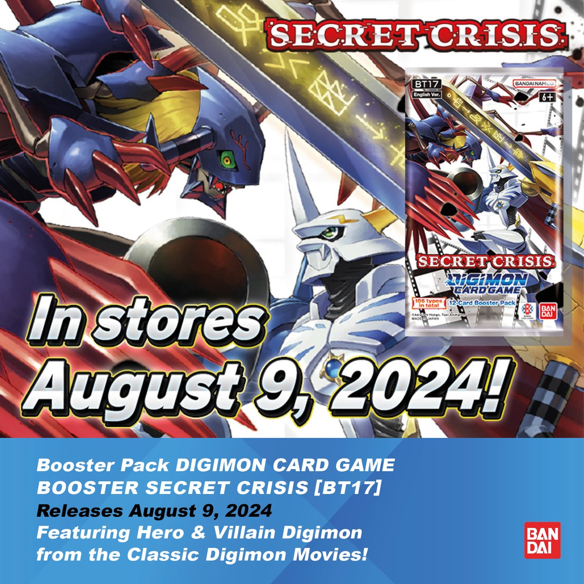 digimon card game bt17 Amazon.com: バンダイ(BANDAI) BANDAI Digimon Collectible Card Booster Pack,  Secret Crisis BT-17, 24 Packs : Toys & Games main image 0