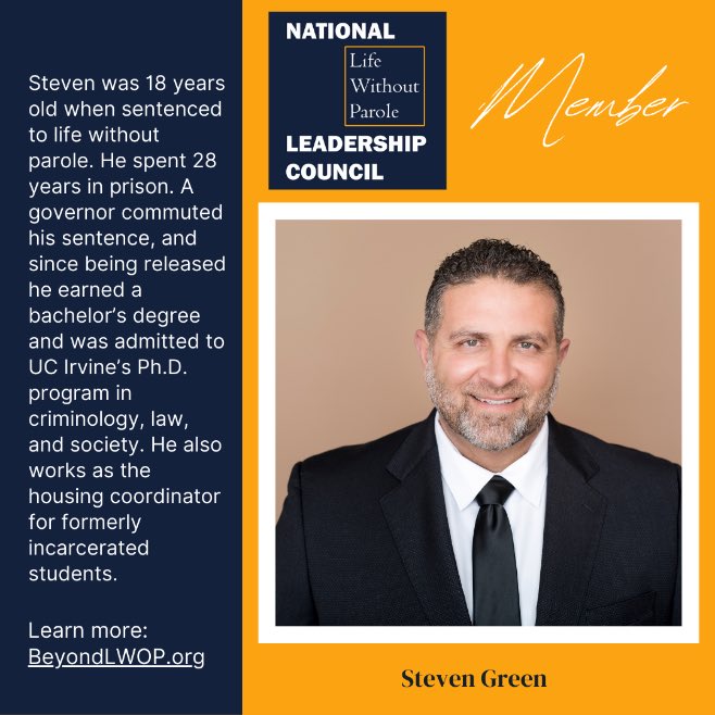 Let me introduce you to my good friend Steven Green-he too survived LWOP learn about his story and the work he’s doing now  <a href="/BeyondLWOP/">National LWOP Leadership Council</a>