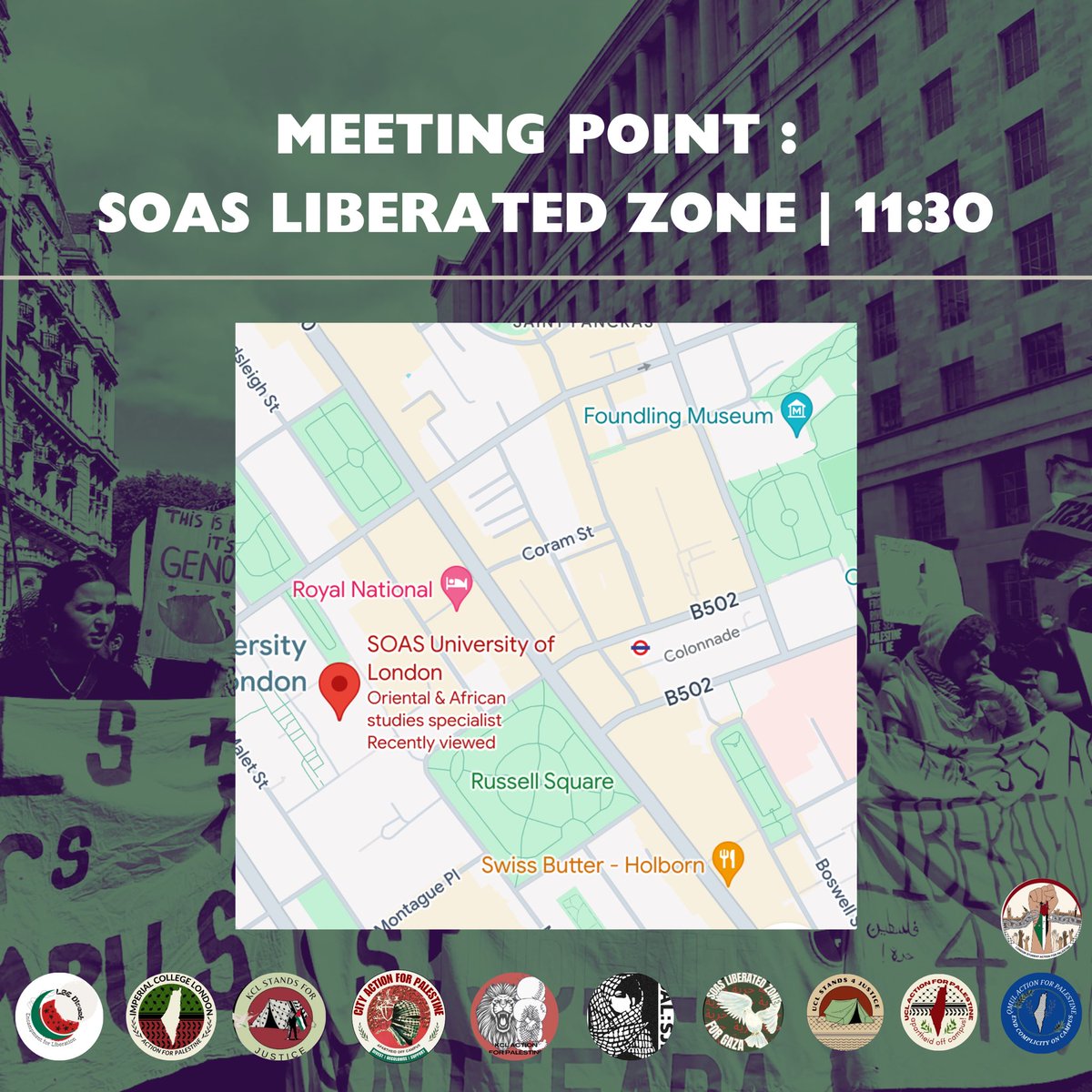 JOIN THE STUDENT BLOC AT THE NATIONAL MARCH🇵🇸📣🪧

March with the student encampments who have been fighting for divestment from the zionist entity at our universities!!

Join the student revolution!