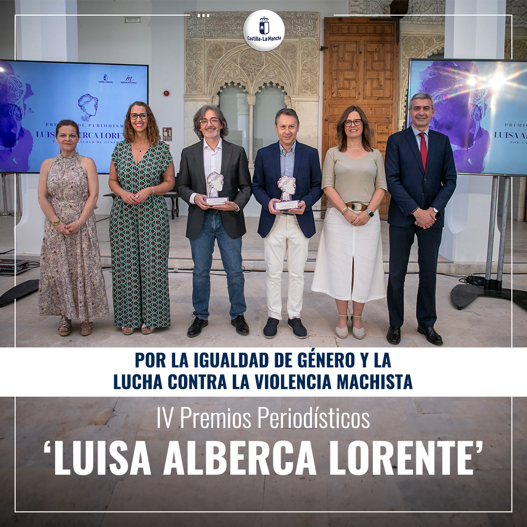 👏 Enhorabuena a los periodistas <a href="/EscuderoRoman/">Román Escudero</a> y <a href="/juliancanocmt/">JULIÁN CANO</a>, reconocidos con los Premios ‘Luisa Alberca Lorente’.

🟣El papel de los medios de comunicación es clave en el avance hacia la igualdad y en la erradicación de la violencia machista.

ℹ️ castillalamancha.es/node/385617