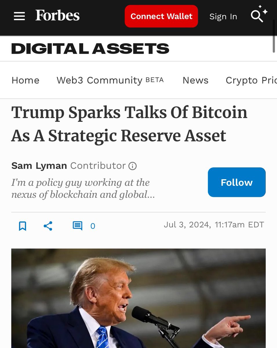 BitcoinNewsCom's tweet photo. FORBES: “That game theory would only accelerate if the United States… were the first developed country to begin accumulating bitcoin as a strategic reserve asset. This decision would fast-track global acceptance of bitcoin as a long-term savings instrument and a form of digital gold. In this scenario, the United States would enjoy the greatest windfall in profit among OECD countries as a result of holding first-mover advantage.”
