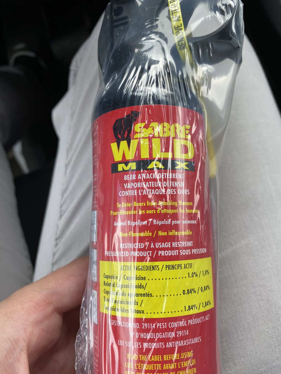Edmonton city council moves to regulate the sale of bear spray.

I was able to buy this at a convenience store on Whyte ave with no ID or signature. 

Not pictured: the Flamin’ Hot Cheeto version.