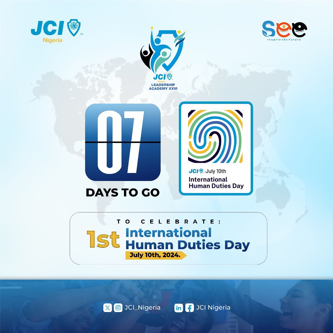 jci_nigeria's tweet photo. Recognized by the United Nations, International Human Duties Day honors the importance of individual and collective actions in promoting human rights, dignity, and well-being for all. https://t.co/co2QD1DMxS