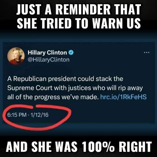 swearsloudly's tweet photo. She warned us. #imwithHer
#ImWithJoe 
#VoteBidenHarris2024 
#voteblue
#stopproject2025 https://t.co/w3wK5BGt6E