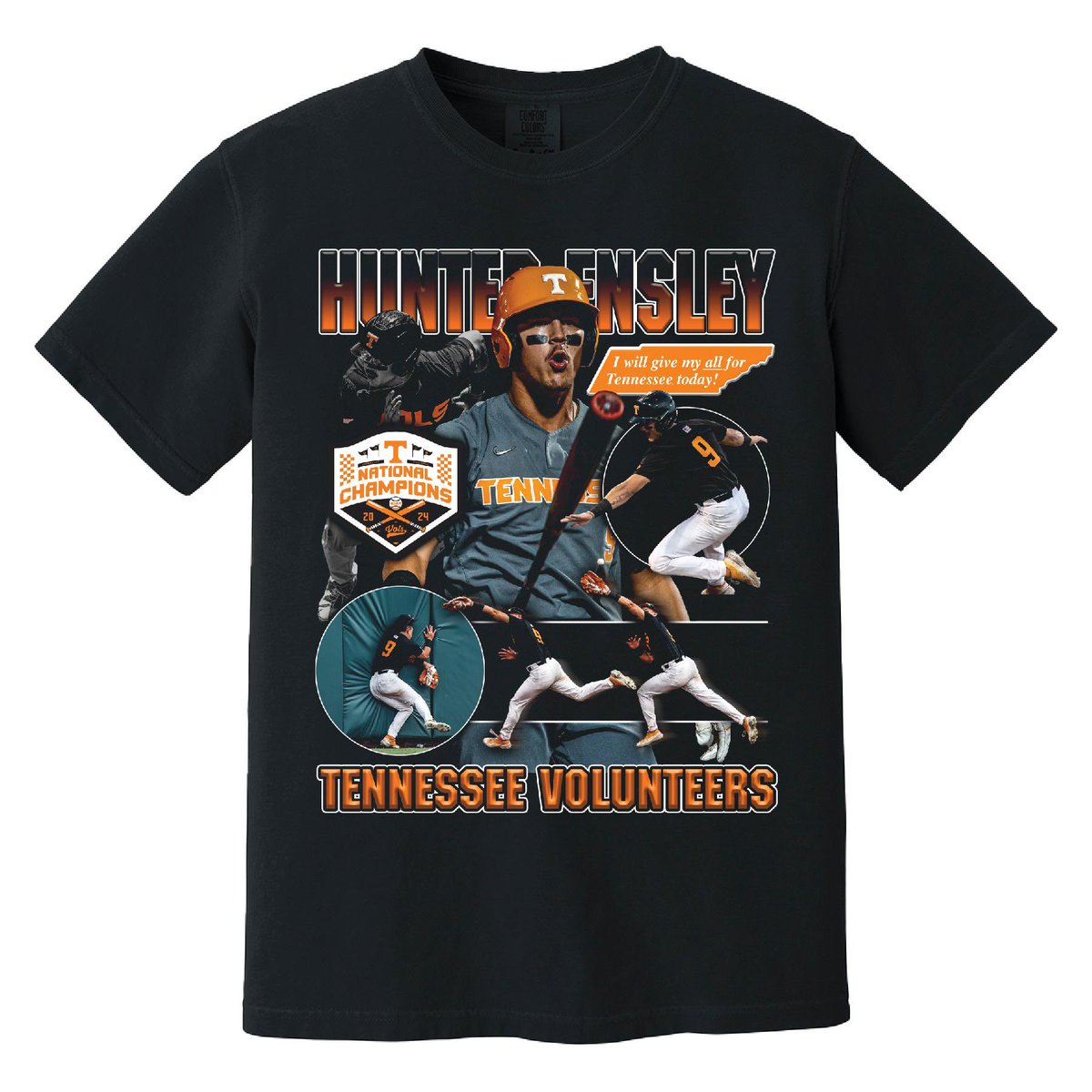 UTVolShop's tweet photo. Hunter Ensley is the epitome of “I Will Give My All for Tennessee”. Remember his epic catch?? AND his iconic slide?? 

Hunter is taking his Volunteer status one step further and has decided to donate all of his NIL profits to @EastTNChildrens 💙

https://t.co/pc730BsMxb ⚾️ https://t.co/UKl2OUQM6S