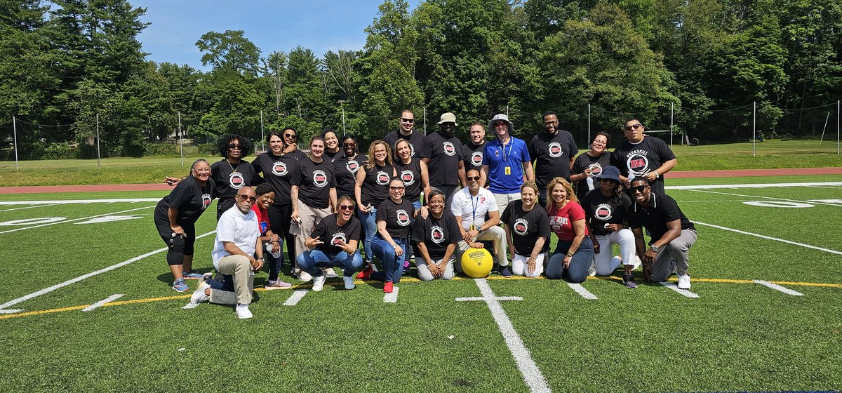 Today, we started our retreat day 3 with a special breakfast recognizing our custodians and clerical staff.  Followed by continued strategic planning and ended the day with a good old-fashioned game of kickball to build teamwork.  #peekskillpride