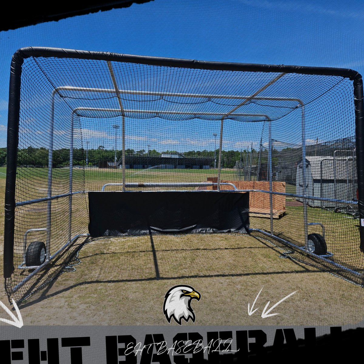 EHTHSbaseball's tweet image. Thank You to all of our donors and sponsors this past season. As a result, our program has been able to purchase a "super turtle express" from Burbabk Nets.
Our new turtle has arrived just in time for our 1st week of camp. 
#AnotherBurbankNet #ehtbaseball #ehtpride