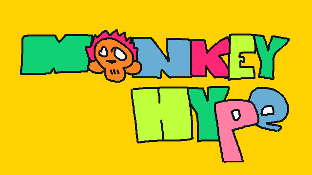 LazerLars1's tweet image. I made a logo for monkey hype, my #monkeytype demake. #love2d #gamedev #asesprite #pixelart #pixelletter