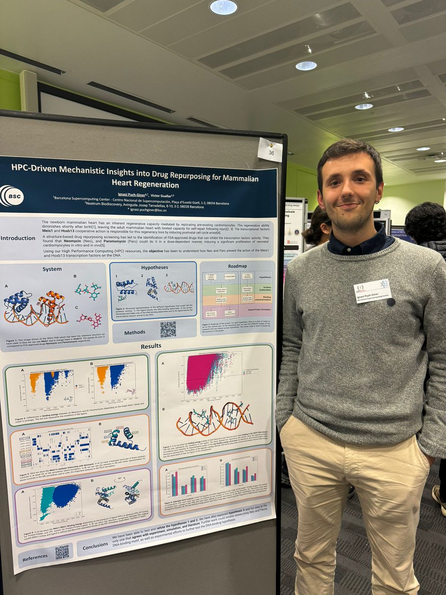 puch_giner's tweet photo. Great experience at the #ccpbiosim, getting to share my work at @EAPM_BSC, meeting really nice people in the field, and having interseting discussions about #sbdd with them🧑💻.
Thanks to the organization and @ccpbiosim for this wonderful opportunity🤝. https://t.co/76E0CXQhGY