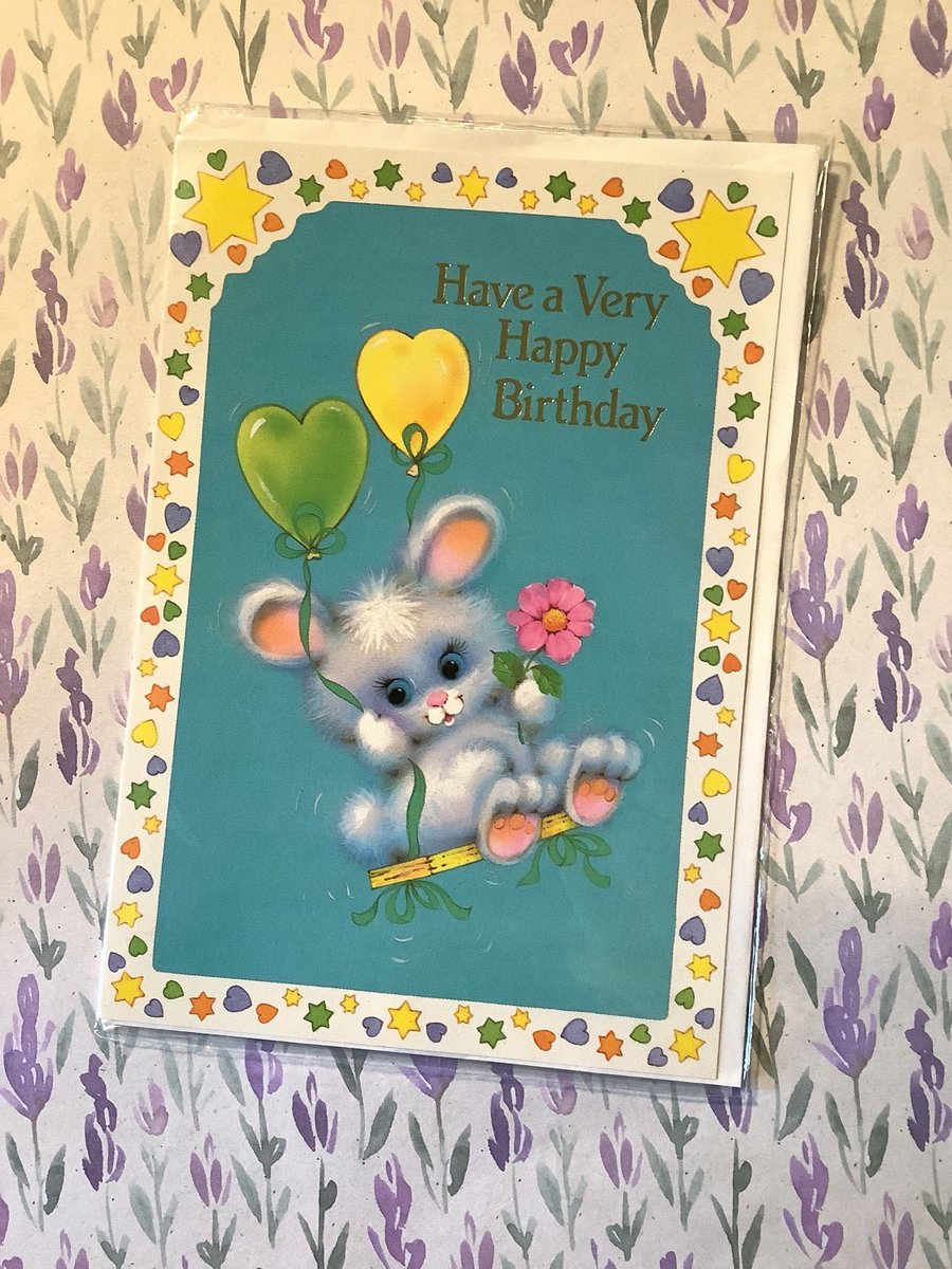 ONLY TWO LEFT!!!! Just £3.50 each for these ADORABLE and rather kitsch ORIGINAL Vintage Birthday Cards watsonsvintagefinds.etsy.com/listing/852977… #rare #VintageCards #BirthdayCards #kitsch #retro #nostalgia #RabbitDesign #CuteCard