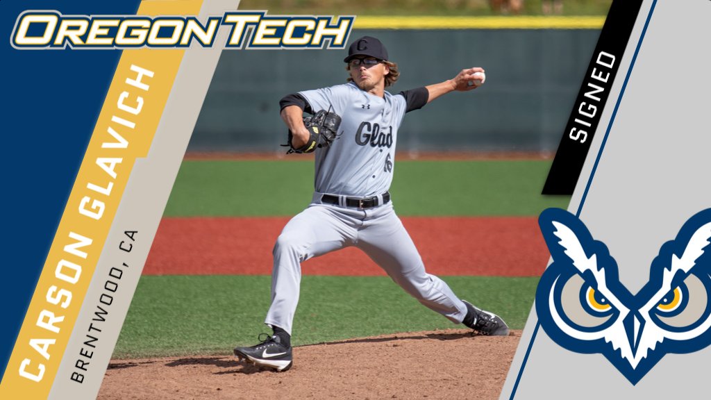 Oregon Tech Baseball (@oit_baseball) on Twitter photo We are excited to welcome <a href="/Carsonglavich/">Carson Glavich</a> to the Tech Baseball Family. Glavich played at <a href="/chabotbaseball/">Chabot Baseball</a> in 2022 and 23. Excited for what he can bring to the program and his future as an Owl.
#FlyWithUs We are excited to welcome <a href="/Carsonglavich/">Carson Glavich</a> to the Tech Baseball Family. Glavich played at <a href="/chabotbaseball/">Chabot Baseball</a> in 2022 and 23. Excited for what he can bring to the program and his future as an Owl.
#FlyWithUs