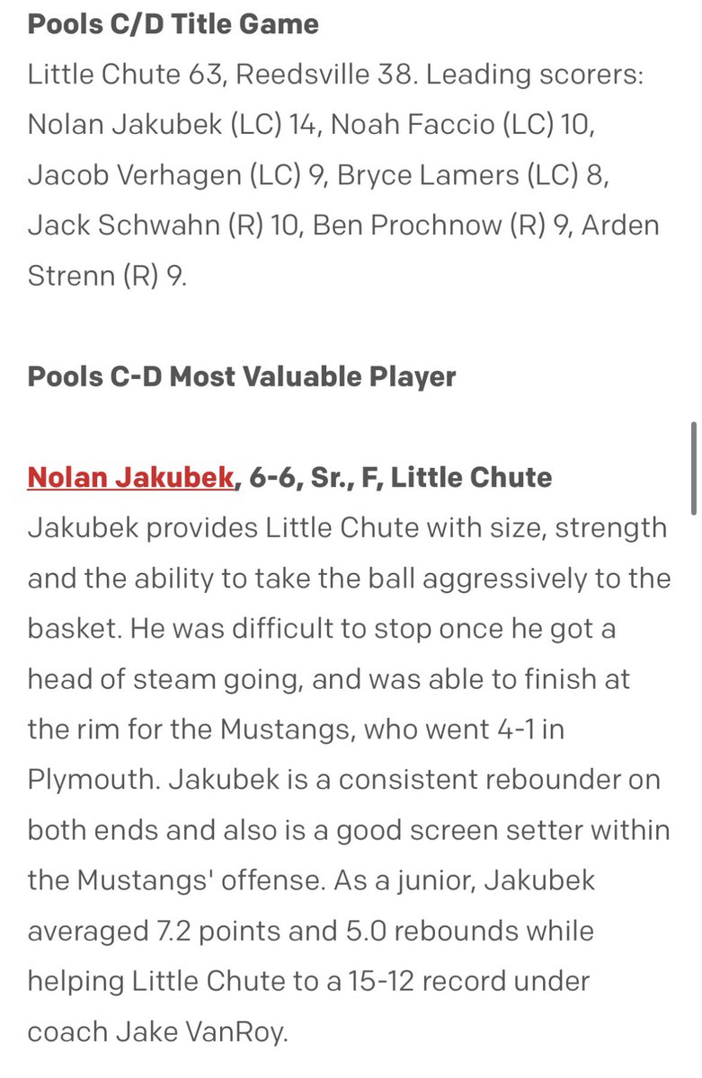 Thanks <a href="/WisBBYearbook/">Mark Miller</a> for naming me Pools C and D most valuable player and the write up!