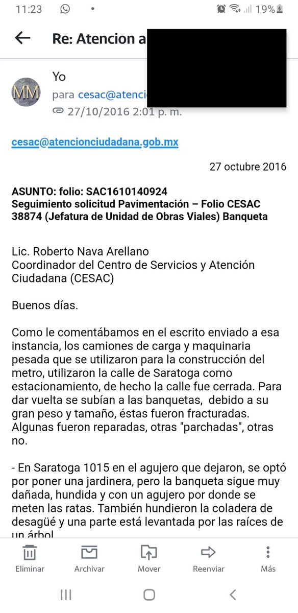 andstatement's tweet image. En Saratoga 1015 entre nevado y eje 8 se encuentra así la calle. 

Desde el 2016 se ha hecho reporte y no han venido a arreglarla. @AccionesBJ @BJAlcaldia 

Ojalá puedan dar seguimiento al reporte.