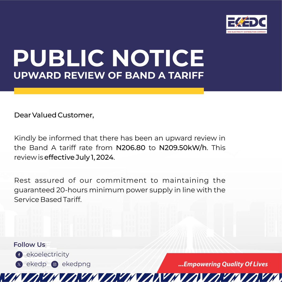 Eko Electricity Distribution PLC tweet media