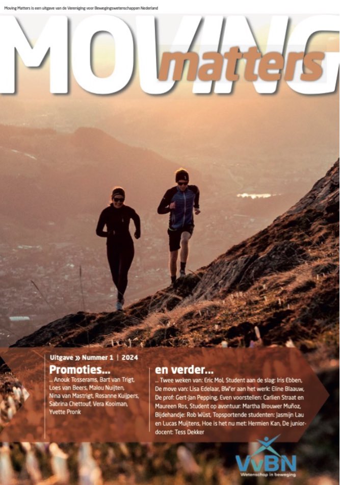 Ja hoor, hij is er: de nieuwste Moving Matters, het blad van de Vereniging voor Bewegingswetenschappen Nederland <a href="/VvBN_nieuws/">VvBN</a> 
Je leest hem 👉🏽 vvbn.org/wp-content/the…
De kaftfoto is gemaakt door <a href="/sophiaeerden/">Sophia Eerden Photography</a> 
#bewegingswetenschappen