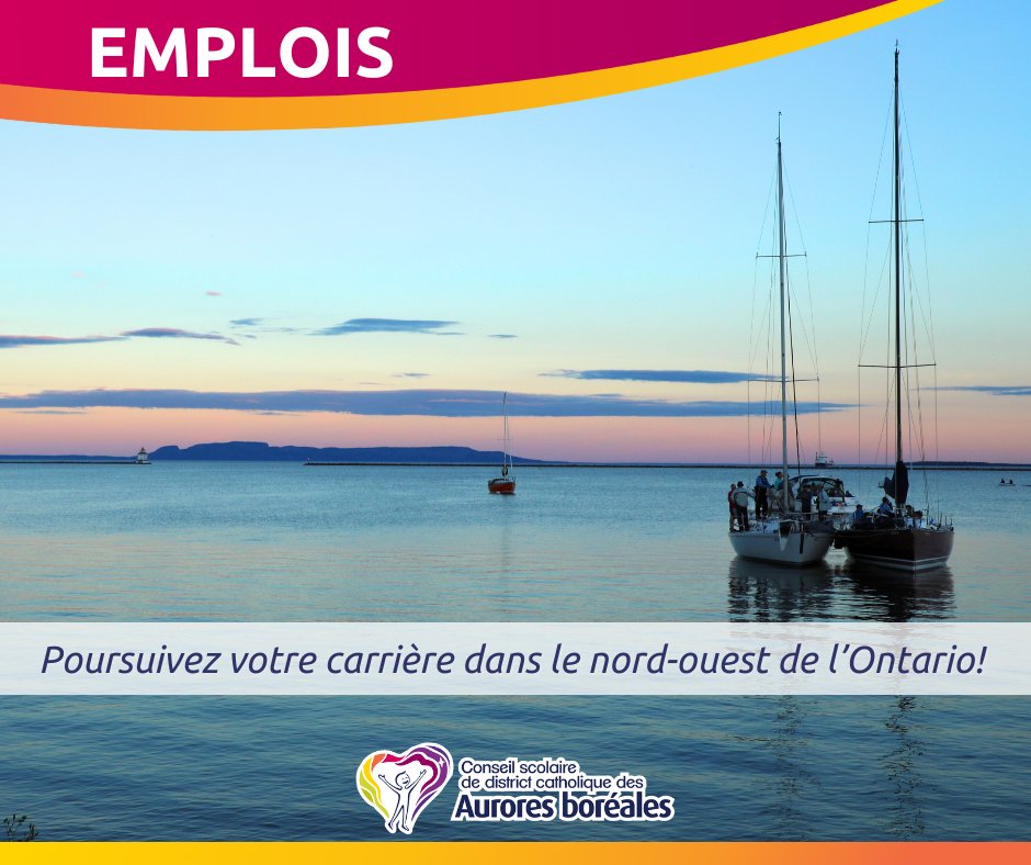 Joignez-vous à l’équipe du CSDC des Aurores boréales! Nous cherchons à pourvoir des postes en enseignement, en soutien à l’élève et en administration. Postulez en ligne dès aujourd’hui : csdcab.ca/carriere/emplo…

#emplois #carrière #ONFR #éducation #EDI #IT