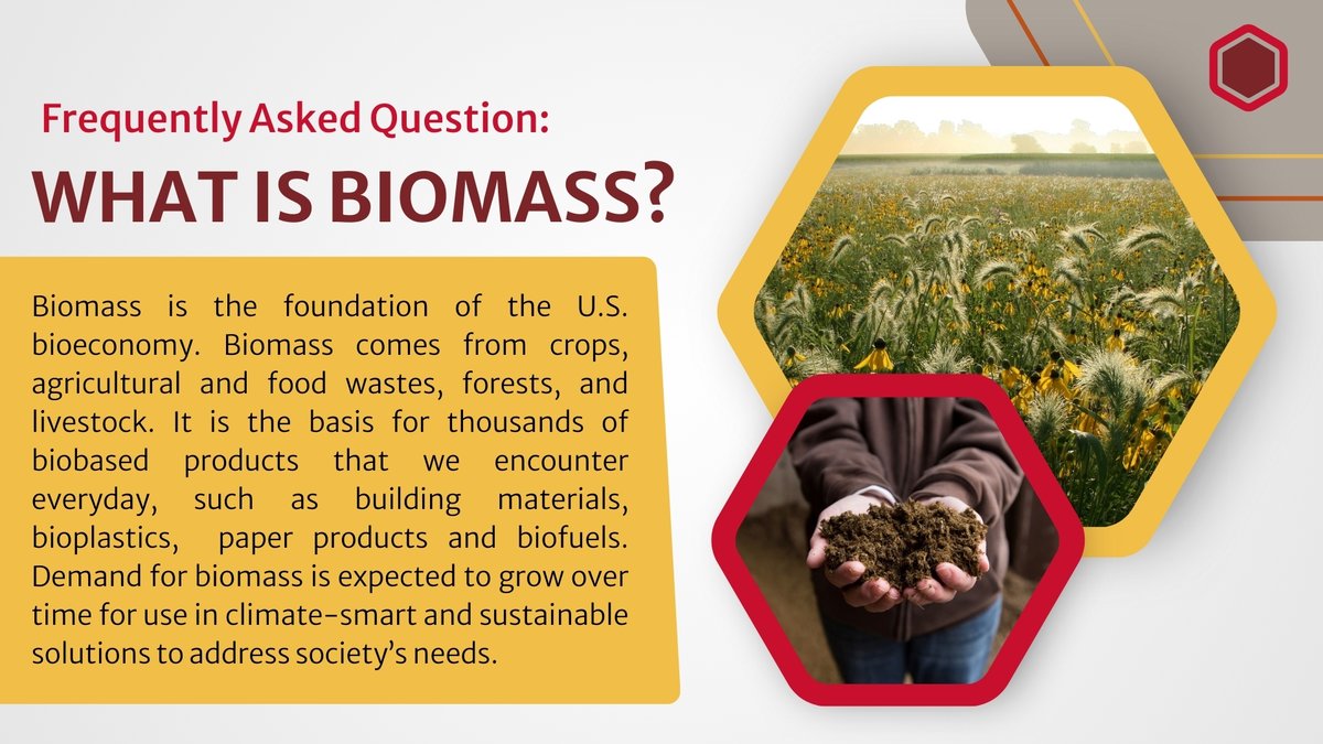 #FAQ: What is biomass? Biomass is organic material from plants and animals which can be used as a renewable energy source. BEI studies biomass to develop sustainable solutions for energy, fuels &amp; chemicals, thereby driving innovation for a more climate-smart future.