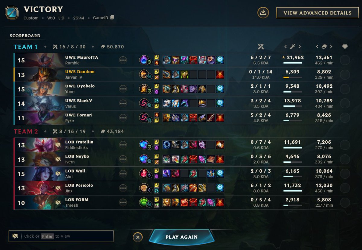 3-0 first round of playoffs!
gg <a href="/LobstarEsports/">Lobstar Esports</a>.