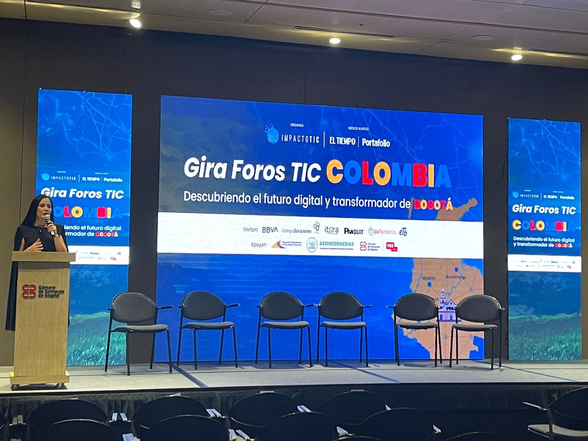 ImpactoTIC's tweet photo. Y hasta aquí el primer evento de nuestra Gira Foros TIC Colombia.
¡Muchas gracias a todos los participantes, voceros y empresas aliadas que hicieron parte de este gran evento!🙌
#ForosTIC #CiudadesInteligentes #TerritoriosTIC #ForoTICBogotá

@ETB @CompuSoluciones @PanduitLATAM @Portafolioco @ELTIEMPO @BBVA_Colombia @Asocapitales @asointermedias @StreamingCol