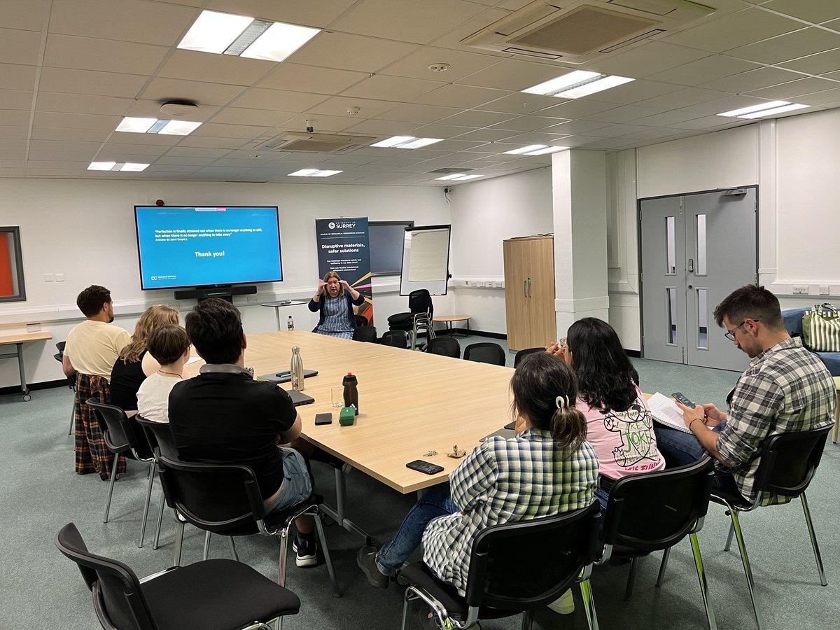 Hui Luo (@pineleaf1214) on Twitter photo On Monday the Women in Engineering Society hosted Rana Marrington from <a href="/RDP_Surrey/">RDE Uni of Surrey</a> in <a href="/SurreyMES/">SurreyMechEngSci</a> to share career advice beyond academia to our PGRs. Having hopped between the two worlds (academia/industry) myself, it is nice to see our PGRs seeking advice early on. On Monday the Women in Engineering Society hosted Rana Marrington from <a href="/RDP_Surrey/">RDE Uni of Surrey</a> in <a href="/SurreyMES/">SurreyMechEngSci</a> to share career advice beyond academia to our PGRs. Having hopped between the two worlds (academia/industry) myself, it is nice to see our PGRs seeking advice early on.