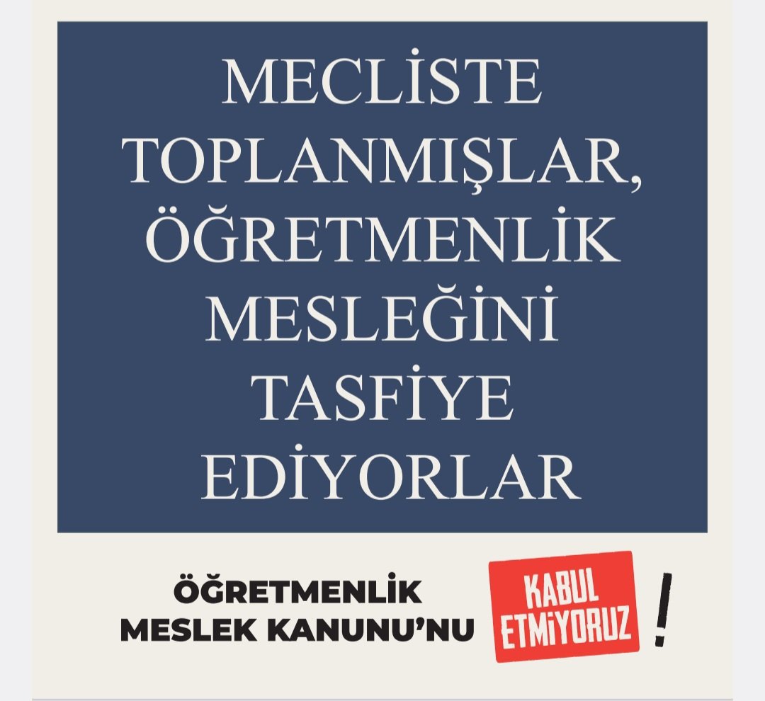 Eğitim Fakültelerine güvenmiyorlar, Öğretmen Akademisi açıyorlar.
#ÖMKgeriçekilsin