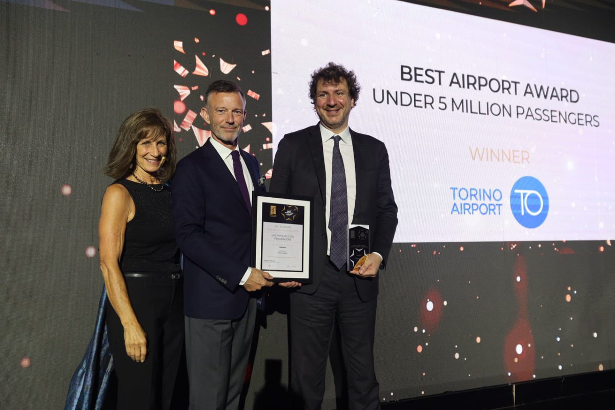 ACI EUROPE (@aci_europe) on Twitter photo ✨ We are thrilled to announce that <a href="/torinoairport/">Torino Airport</a> has won the Best Airport Award (under 5 million passengers) at the 2024 <a href="/ACI_EUROPE/">ACI EUROPE</a> Best Airport Awards! ✨
Their commitment to sustainability and exceptional service quality has been recognised.
#ACI2024IST ✨ We are thrilled to announce that <a href="/torinoairport/">Torino Airport</a> has won the Best Airport Award (under 5 million passengers) at the 2024 <a href="/ACI_EUROPE/">ACI EUROPE</a> Best Airport Awards! ✨
Their commitment to sustainability and exceptional service quality has been recognised.
#ACI2024IST