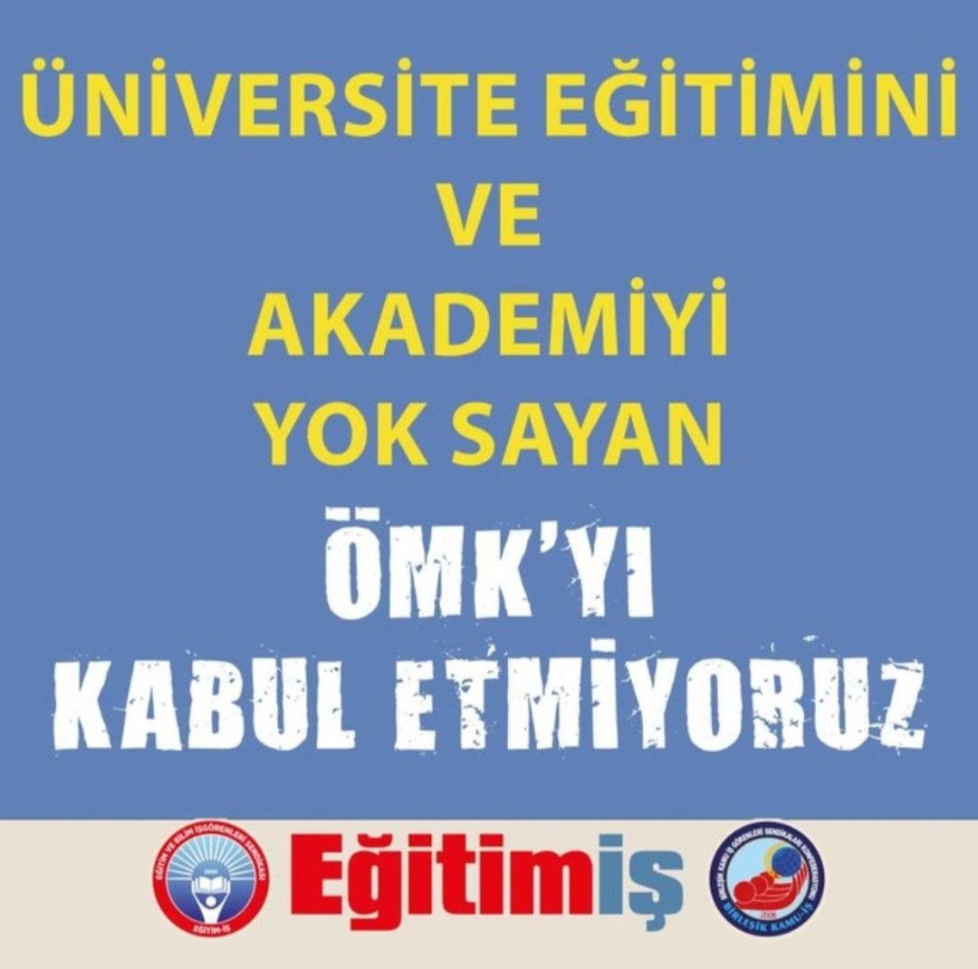 Eğitim Fakültelerine güvenmiyorlar, Öğretmen Akademisi açıyorlar.
#ÖMKgeriçekilsin
