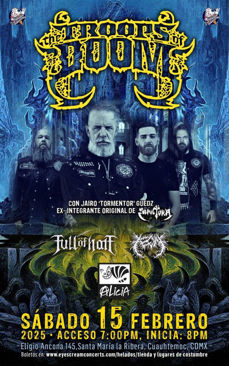 themetaltower's tweet photo. ¡Más conciertos! 

The Troops of Doom en México, la banda brasileña traerá su Death/Thrash de la vieja escuela al Foro Alicia de la CDMX en febrero de 2025

Detalles: 
👉https://t.co/vLcrmbsHol https://t.co/eOQ9LlClnD