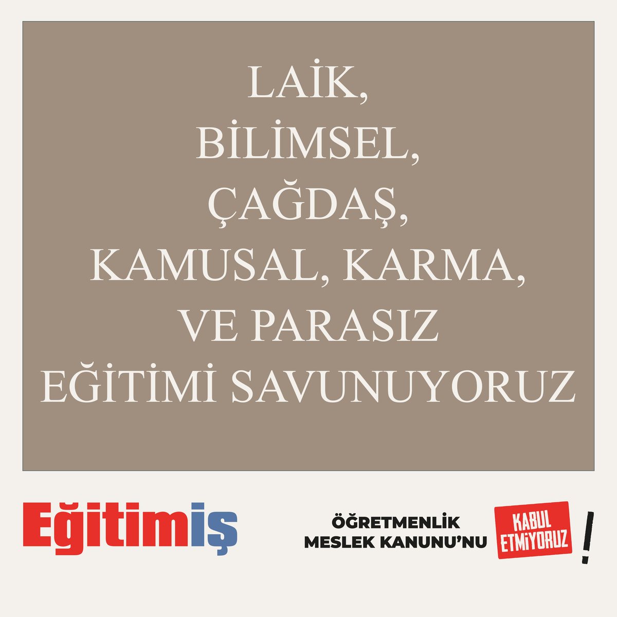 Eğitim Fakültelerine güvenmiyorlar, Öğretmen Akademisi açıyorlar.
#ÖMKgeriçekilsin
