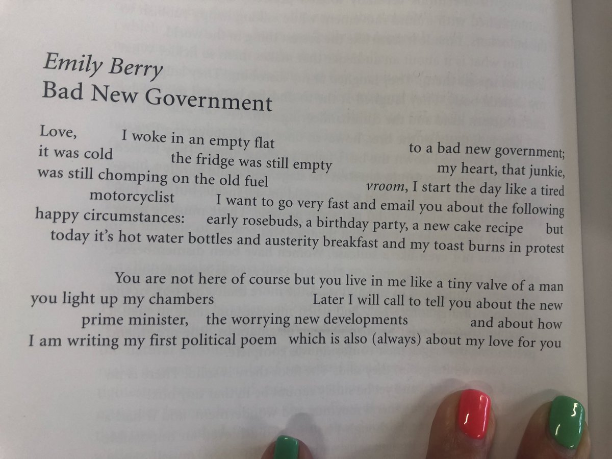 PoetrySociety's tweet photo. Love,   I woke in an empty flat   to a bad new government     it was cold    the fridge was still empty

In 2011 we published this Emily Berry poem in Poetry Review…

Are you ready to vote? Are you ready to write your own morning after poem?

https://t.co/gAqDwSLasu https://t.co/zL7sCNfXfC