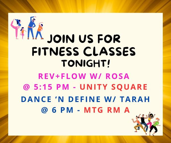 bvillelibrary's tweet photo. Fitness class location update for Wednesday, July 3:
Rev+Flow w/ Rosa will be OUTSIDE at Unity Square @ 5:15 PM & Dance 'N Define w/ Tarah will be INSIDE at BPL in Mtg Rm A @ 6 PM.
#BPLibraryLife #fitness #revflow #dancendefine https://t.co/pQ4g7renIK
